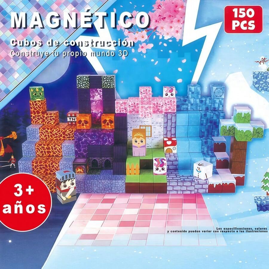 Juego de bloques de construcción magnéticos de 150 piezas