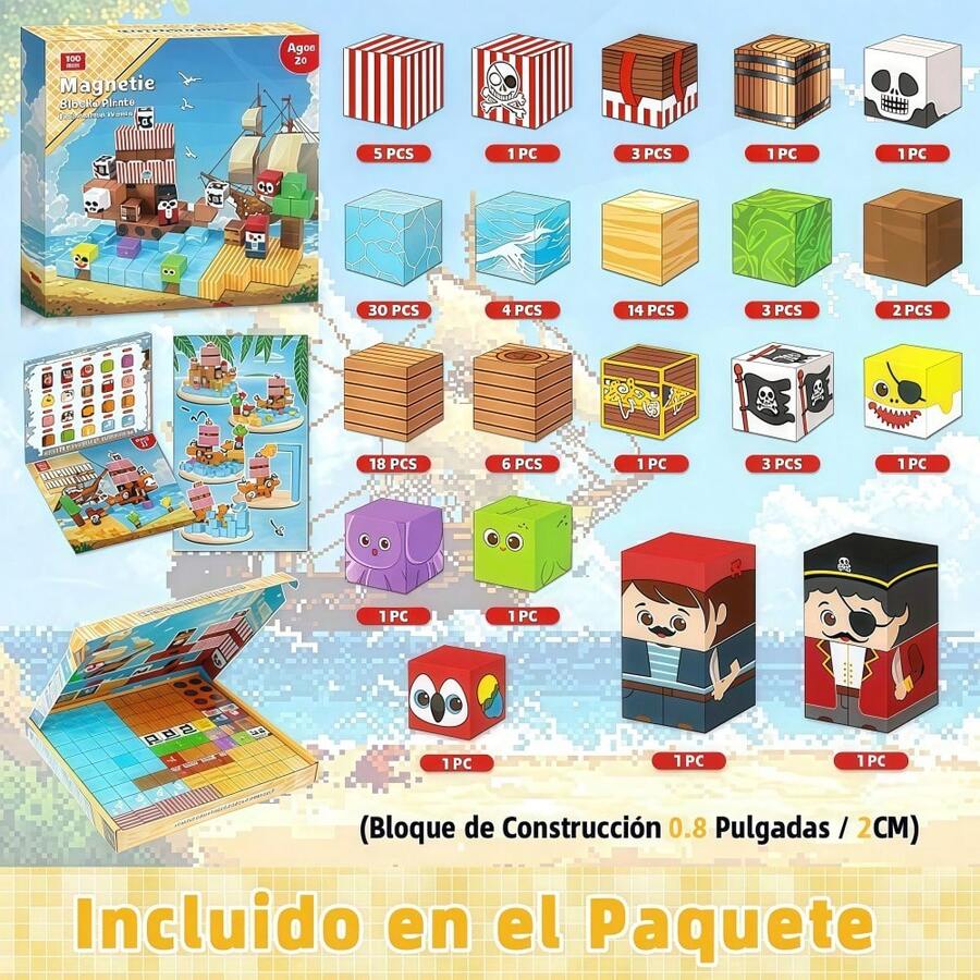 Set de 100 Bloques Magnéticos