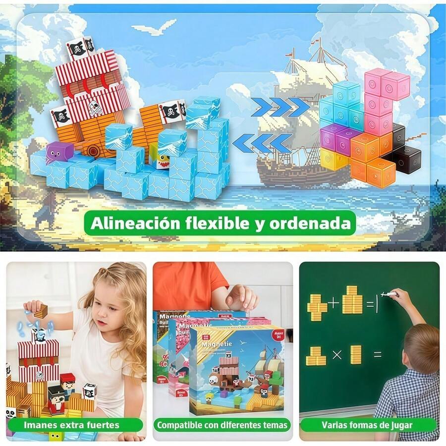 Set de 100 Bloques Magnéticos
