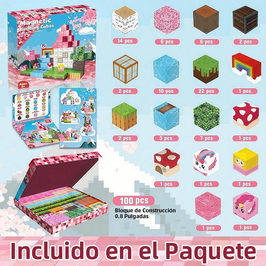 Set de 100 Bloques Magnéticos