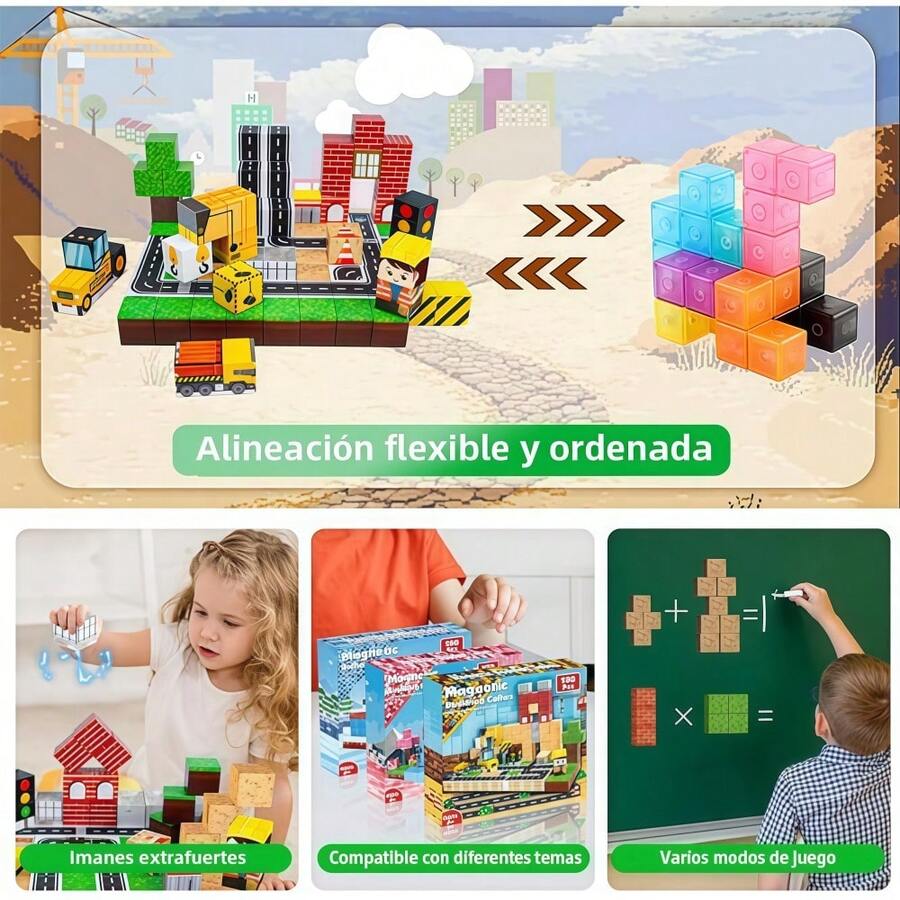Set de 100 Bloques Magnéticos