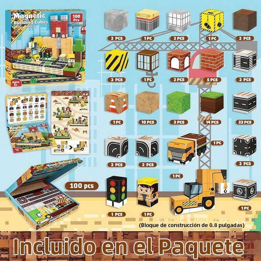 Set de 100 Bloques Magnéticos