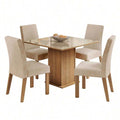 Juego Comedor Madesa Evelin Mesa Tablero De Vidrio 4 Sillas