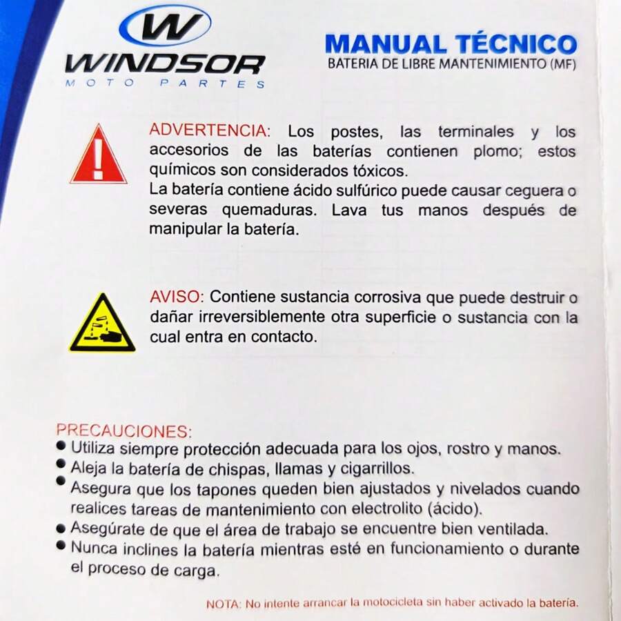 Batería para Motocicleta YTX9-BS NS200 RS200 Dominar400