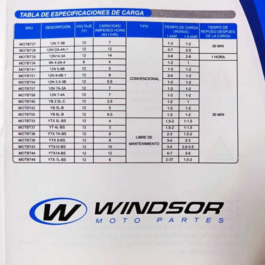 Batería para Motocicleta YTX9-BS NS200 RS200 Dominar400