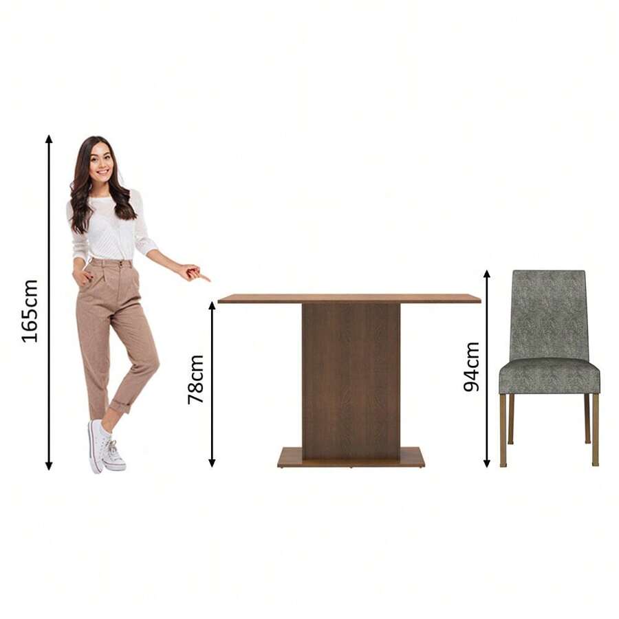 Juego de Comedor con Mesa y 2 Sillas