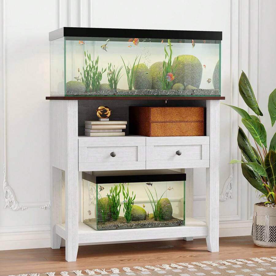 Soporte para acuario de 20 a 29 galones con estación de carga