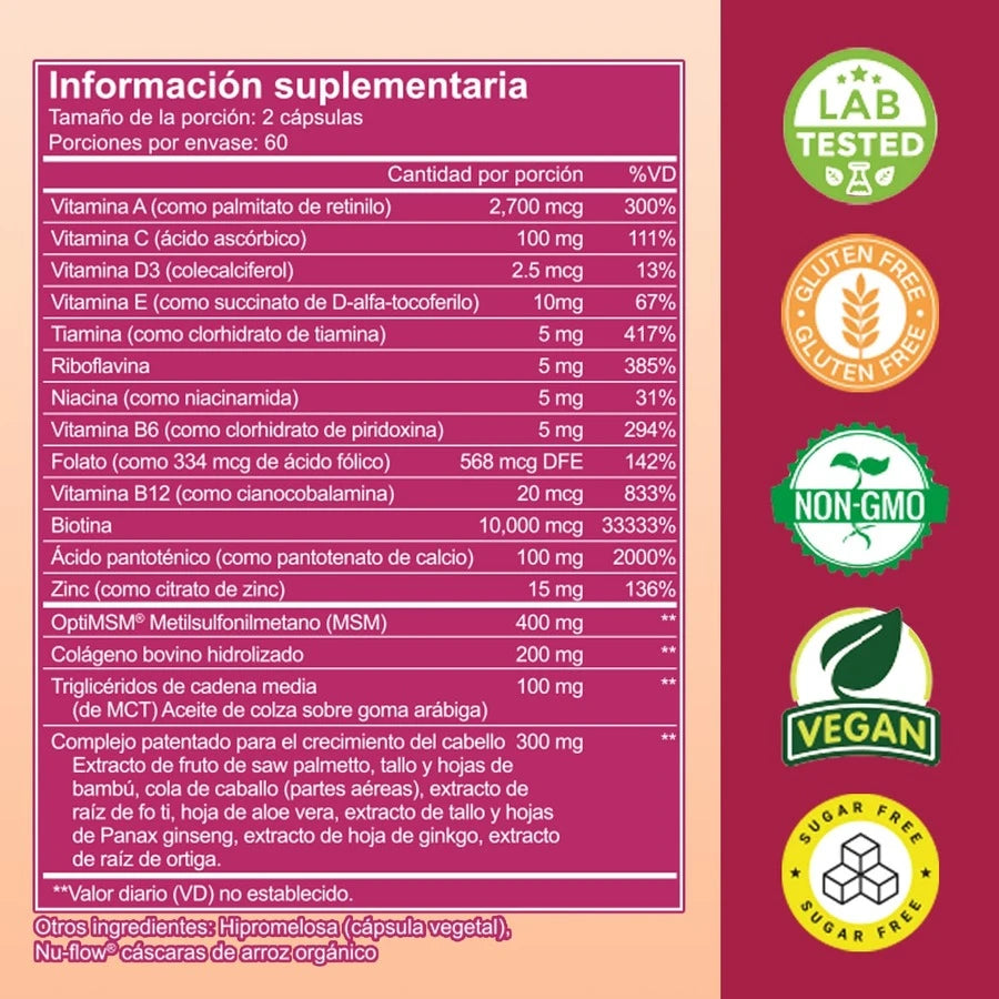 Vitaminas Crecimiento Del Cabello