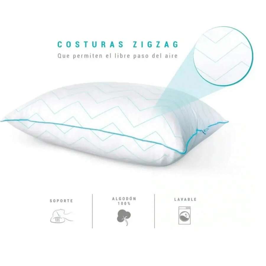 Soñare Almohadas 4 Pack Zigzag Estandar Tradicional Blanca