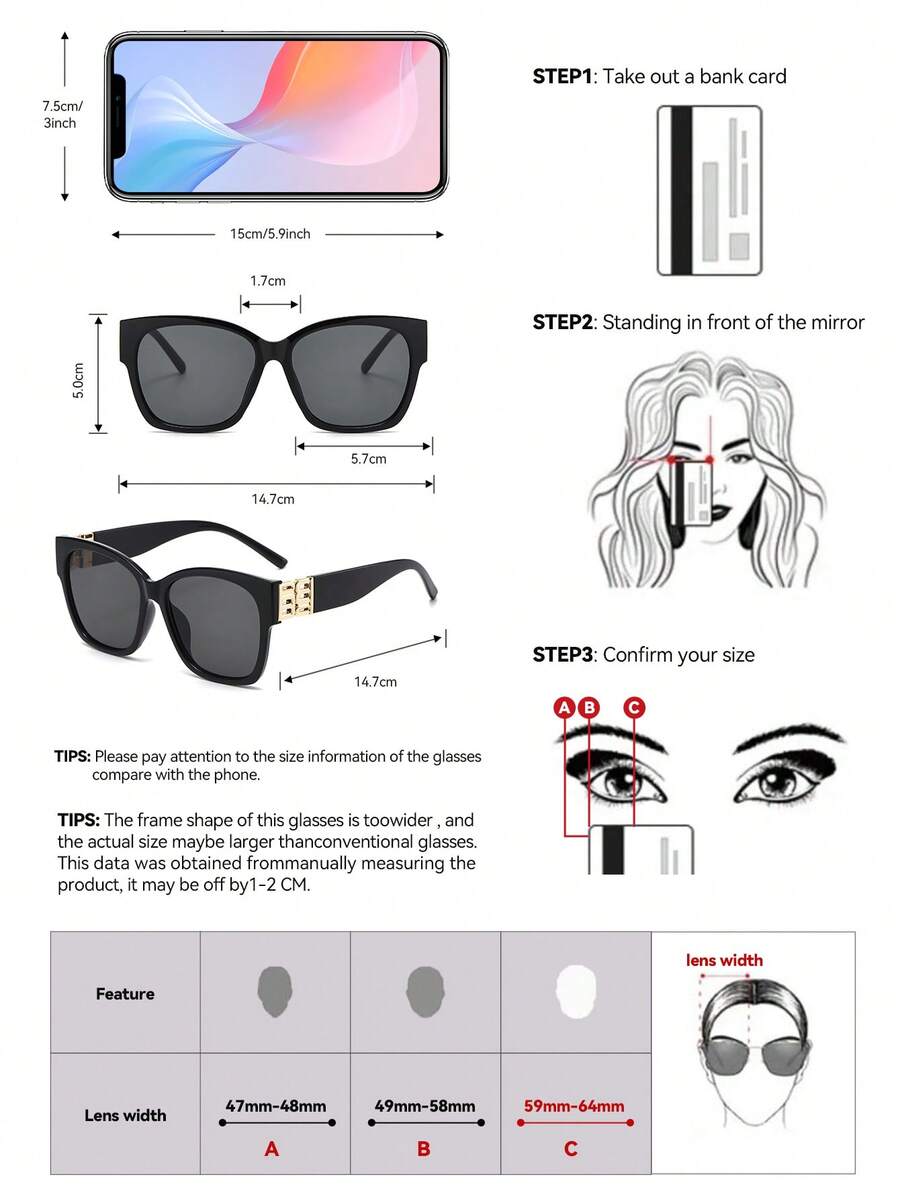 Gafas de sol cuadradas de marco grande