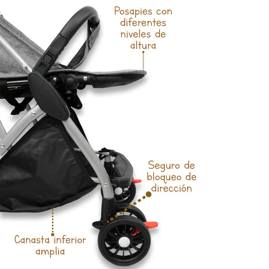 Carriola De Viaje Tipo Maleta Mango Abatible