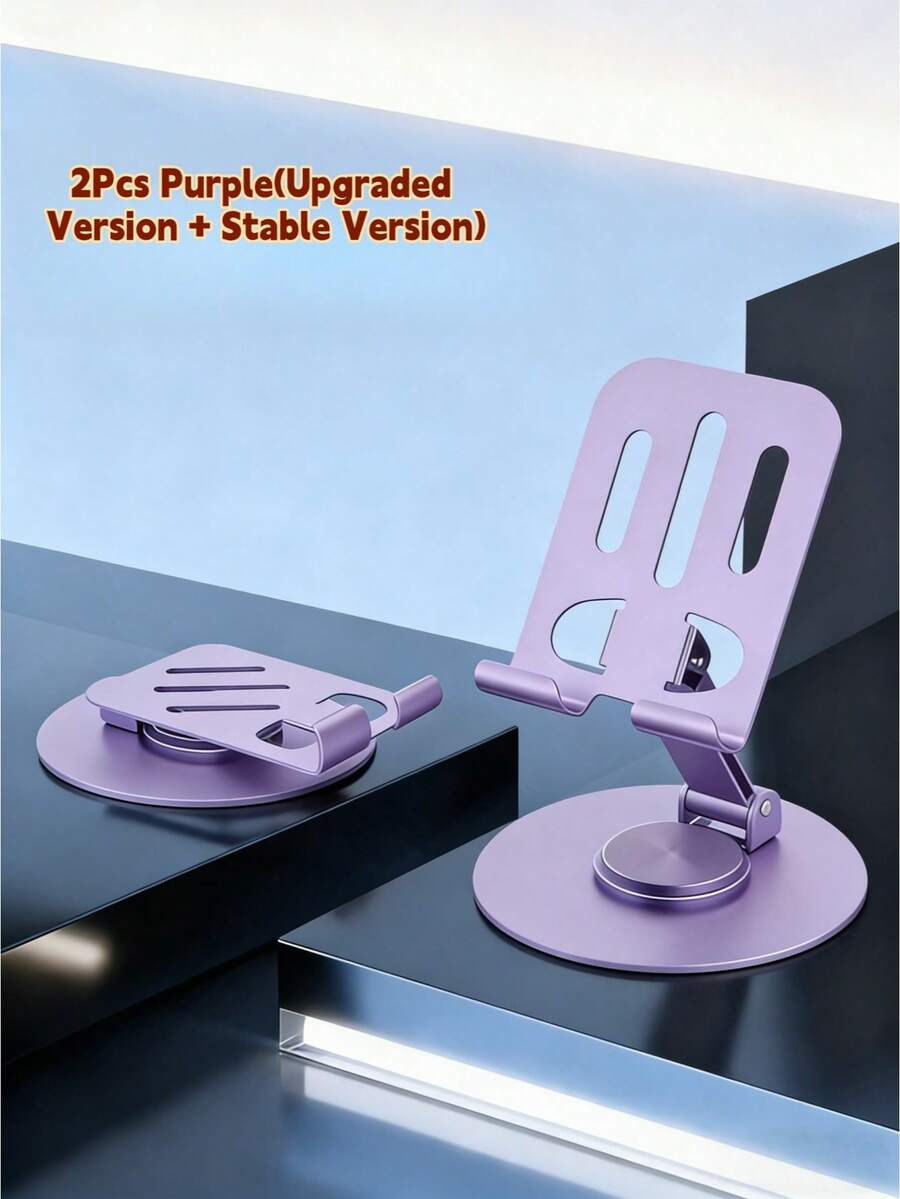 Soporte de escritorio plegable de aleación de aluminio, giratorio 360°