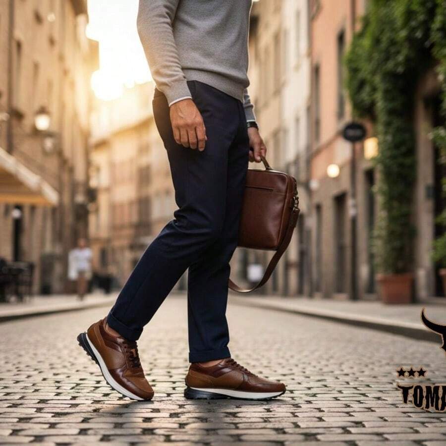 SNEAKERS TENIS DE VESTIR USO CASUAL U OFICINA MAXIMA COMODIDAD ESTILO FORMAL O DE LUJO EN PIEL AUTENTICA HECHO EN MEXICO