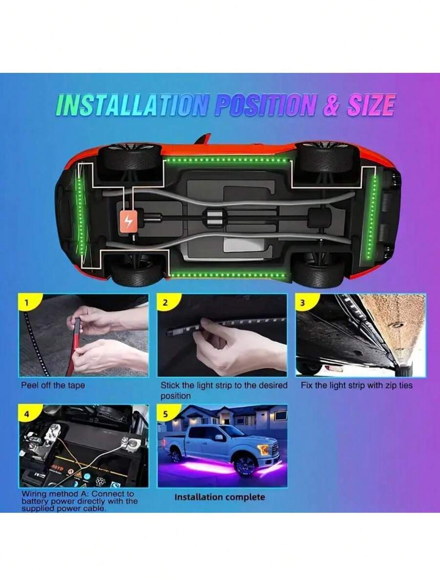 Coche Chasis Tira Led
