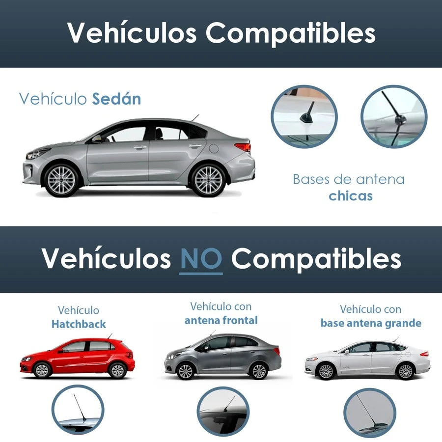 Antena Aleta Tiburon Auto SEDAN Funcional Radio Universal