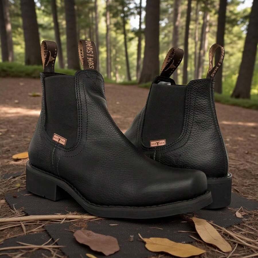 BOTINES ELEGANTES PARA CABALLERO EN CORTE VACUNO USO CASUAL O DE TRABAJO EN USO RUDO CON SUELA ANTI DERRAPE