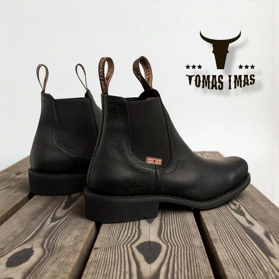 BOTINES ELEGANTES PARA CABALLERO EN CORTE VACUNO USO CASUAL O DE TRABAJO EN USO RUDO CON SUELA ANTI DERRAPE