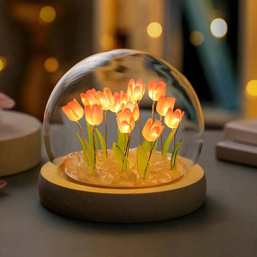 Luz nocturna de tulipán d