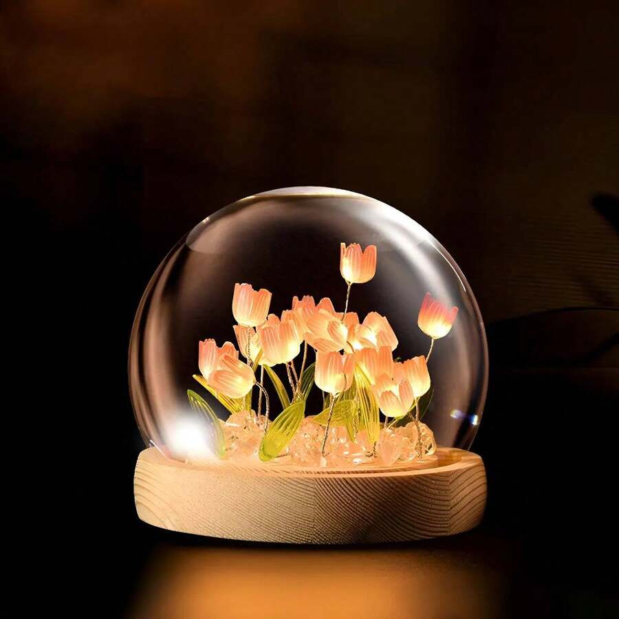 Luz nocturna de tulipán d