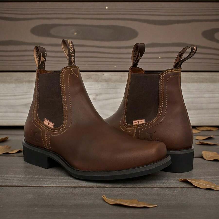 BOTA BOTIN CORTO EN PIEL VAQUERO