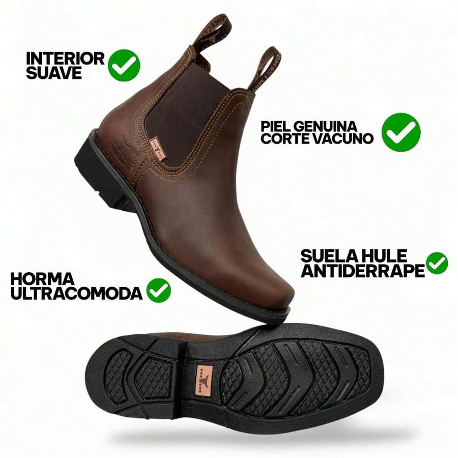 BOTA BOTIN CORTO EN PIEL VAQUERO