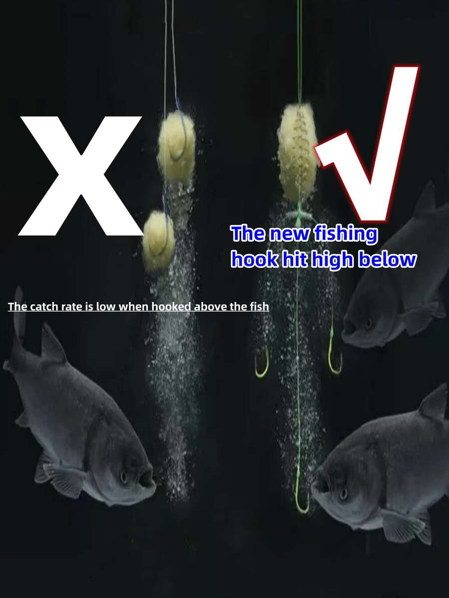 2 sets de 6 piezas de anzuelos de pesca