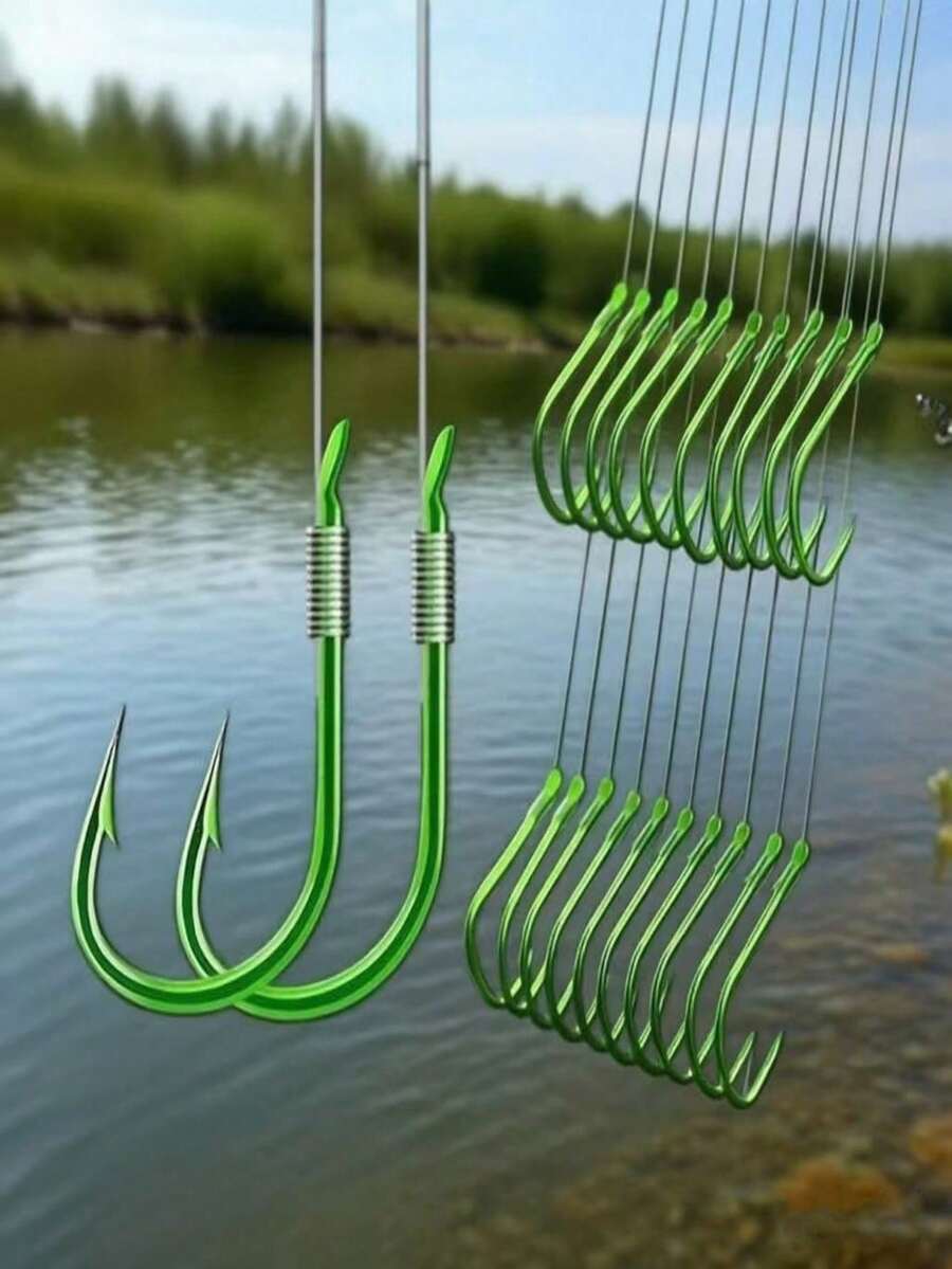 Aparejos de pesca con doble anzuelo para exterior