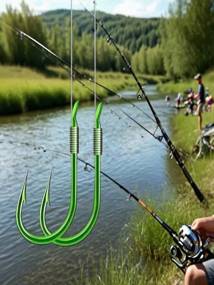 Aparejos de pesca con doble anzuelo para exterior