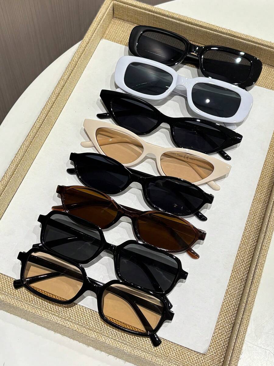 gafas con estampado de leopardo y marcos geométricos multicolor