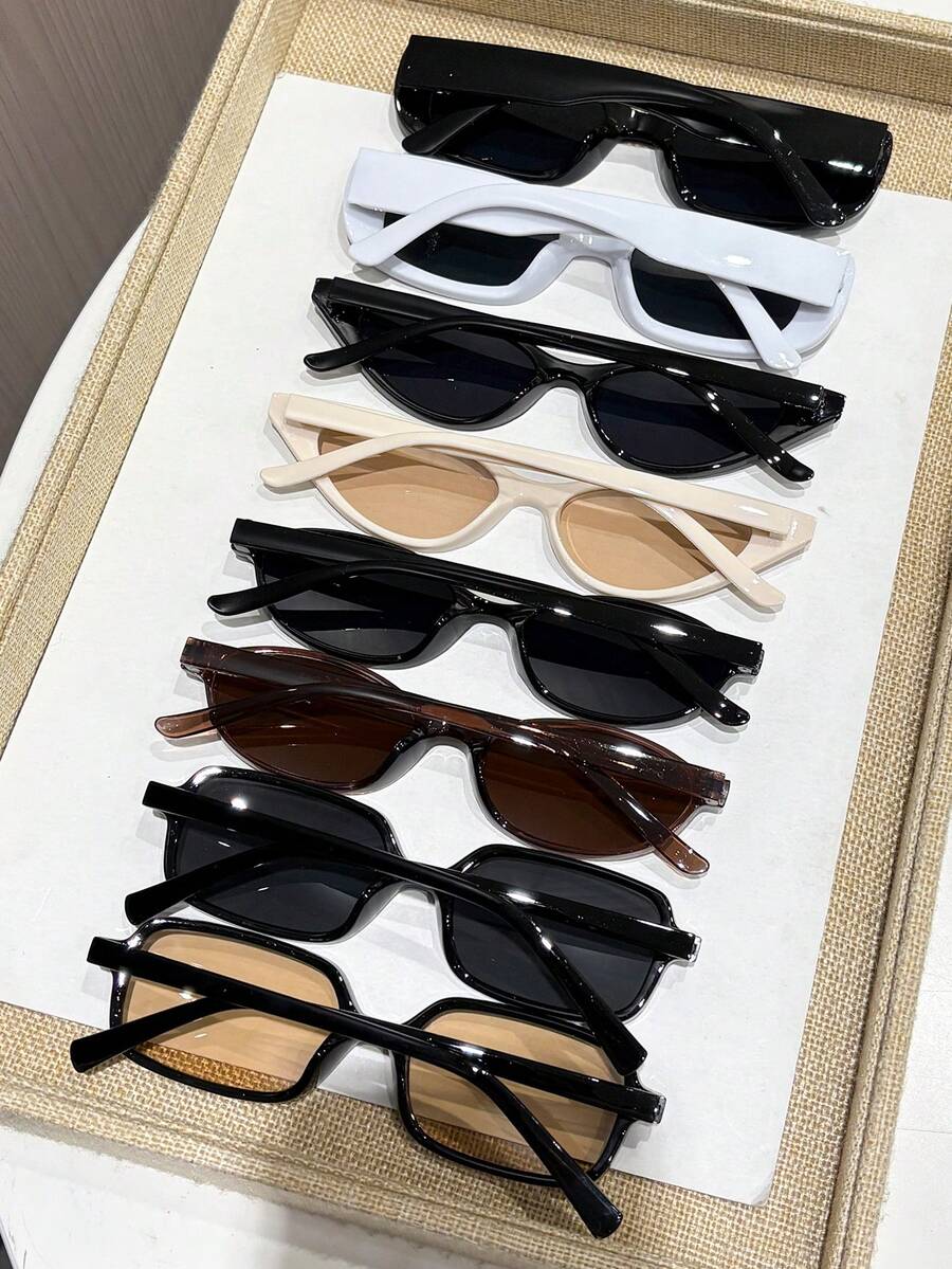 gafas con estampado de leopardo y marcos geométricos multicolor