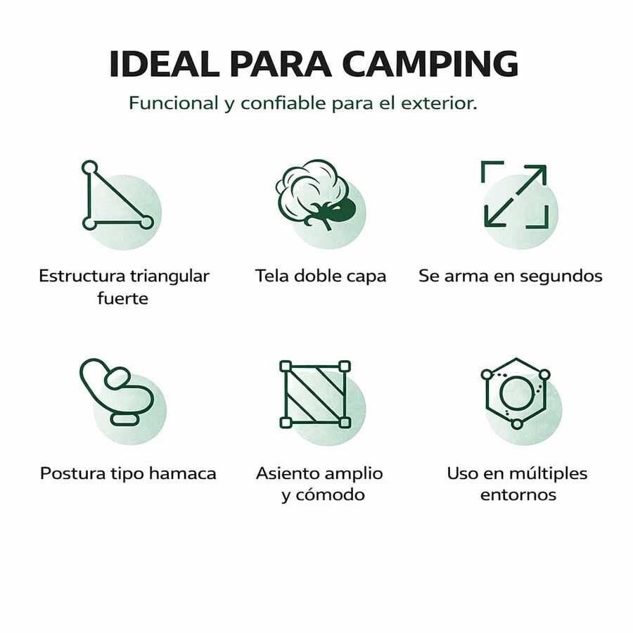 Silla Plegable de Camping Portátil