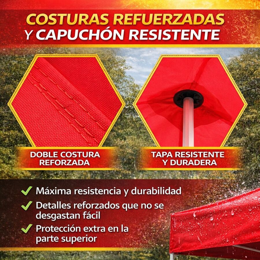 Carpa Plegable 3x3m Impermeable Resistente