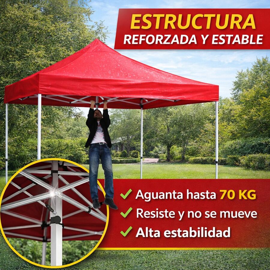 Carpa Plegable 3x3m Impermeable Resistente