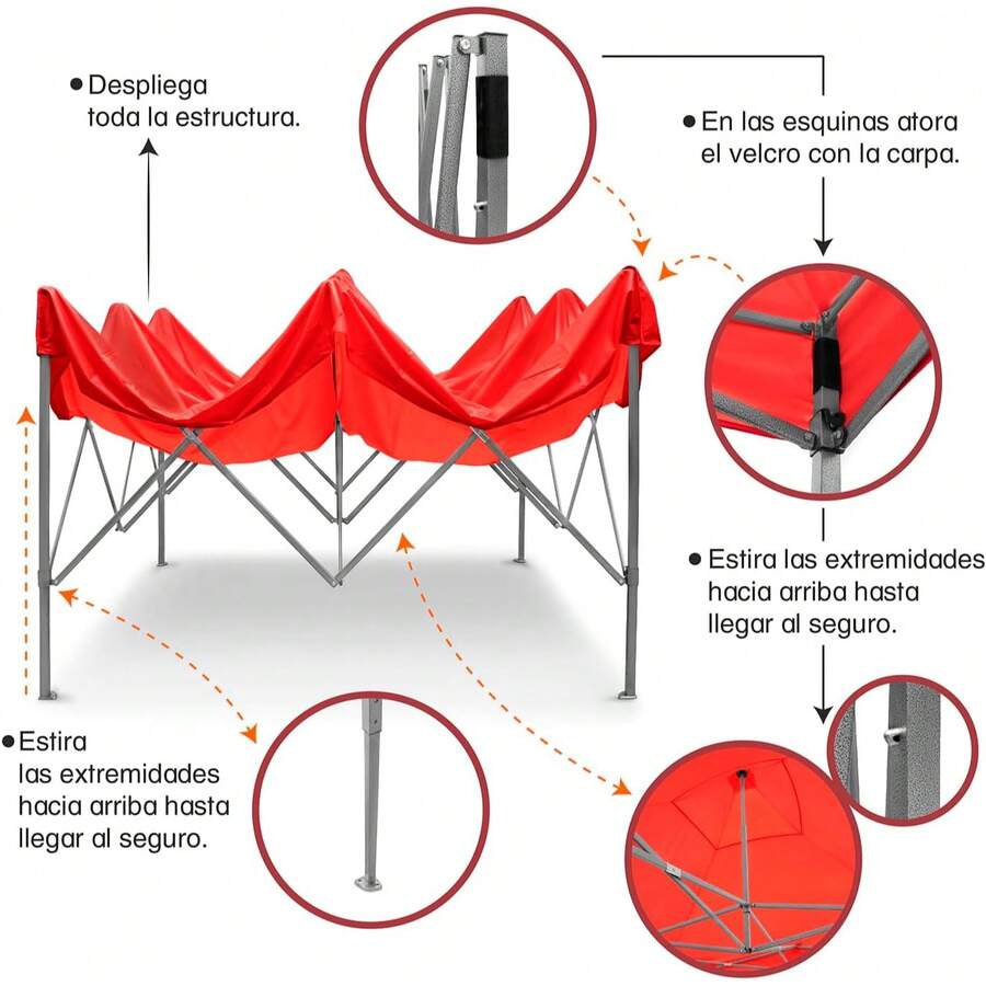 Carpa Plegable 3x3m Impermeable Resistente