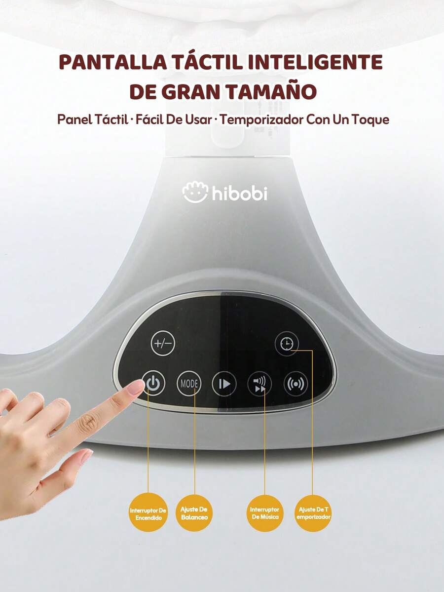 Hamaca Eléctrica Multifuncional para Bebé con Reproductor de Música Bluetooth