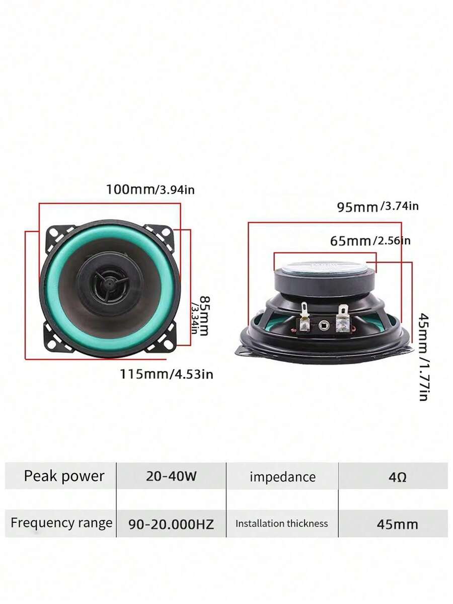 Altavoz estéreo coaxial universal