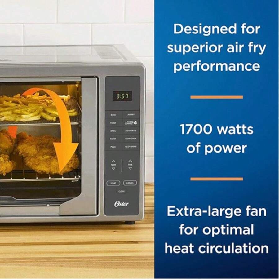 Horno Oster con freidora de aire ofrece 10 funciones