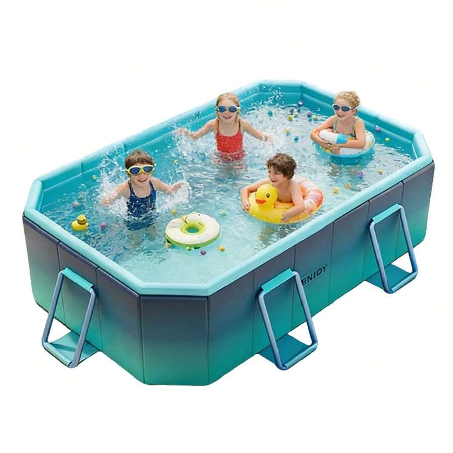 Piscina rectangular plegable familiar