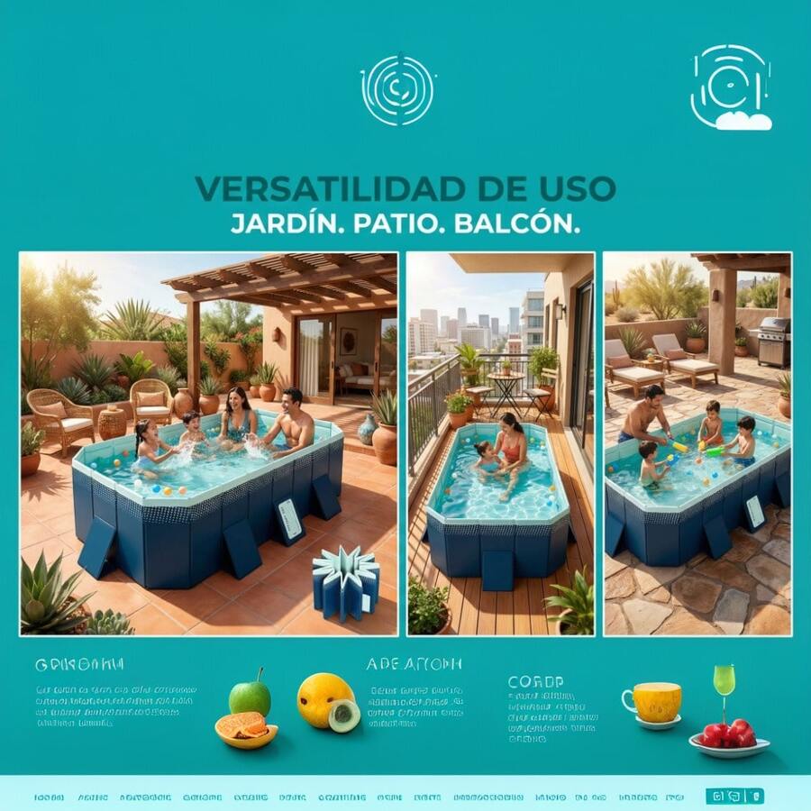 piscina familiar versátil