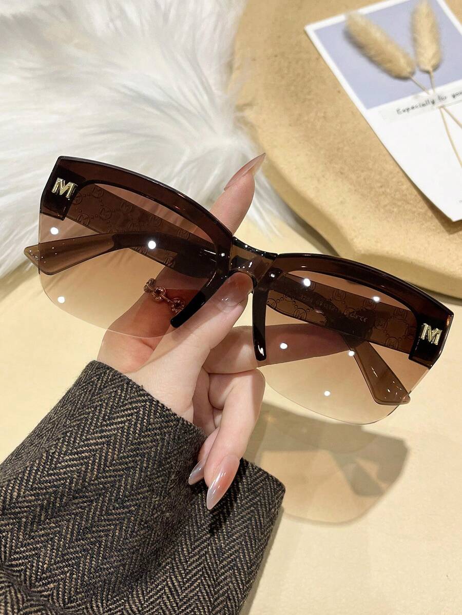 gafas de moda para mujer de media montura