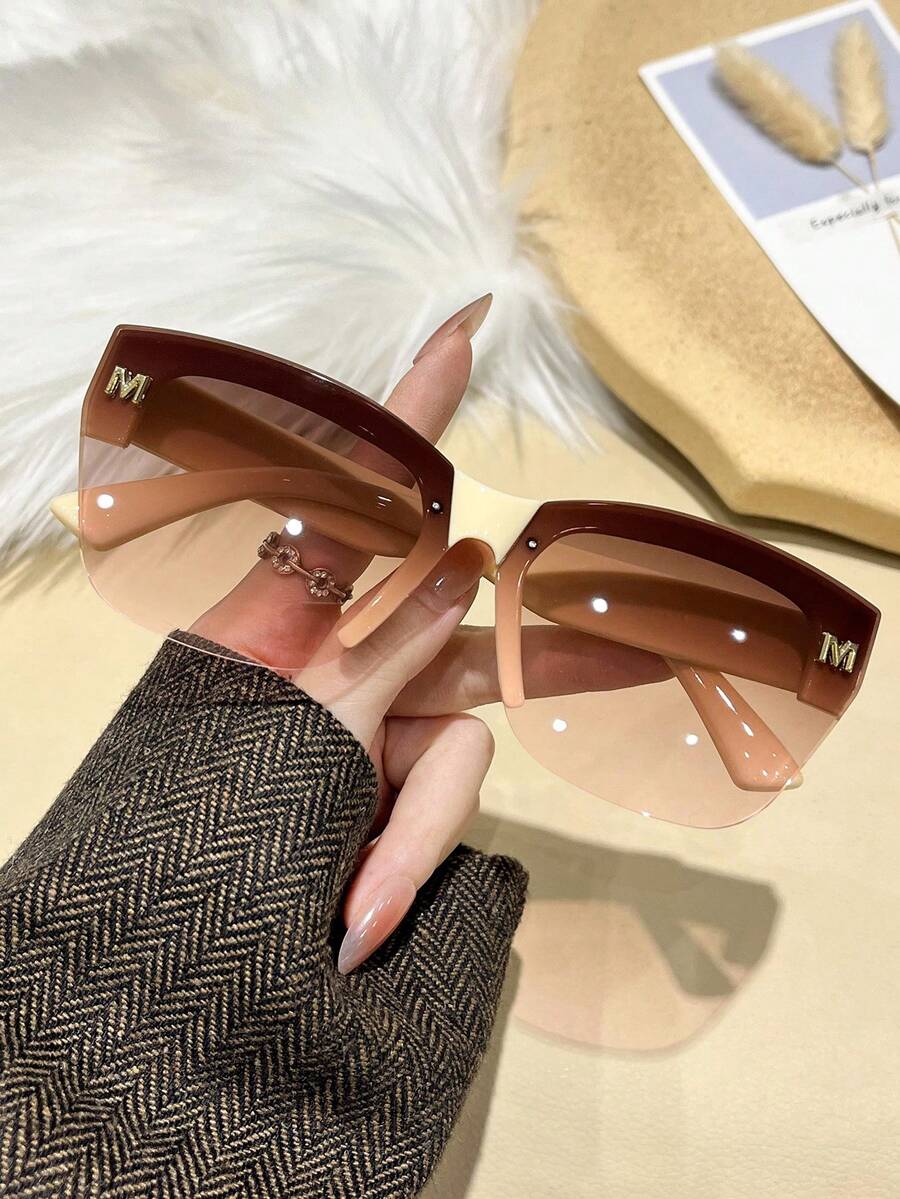gafas de moda para mujer de media montura