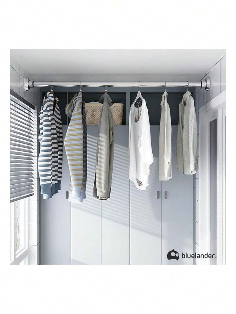 Tubo para Cortina de Baño Ajustable y Retráctil