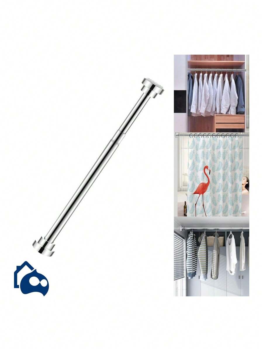 Tubo para Cortina de Baño Ajustable y Retráctil