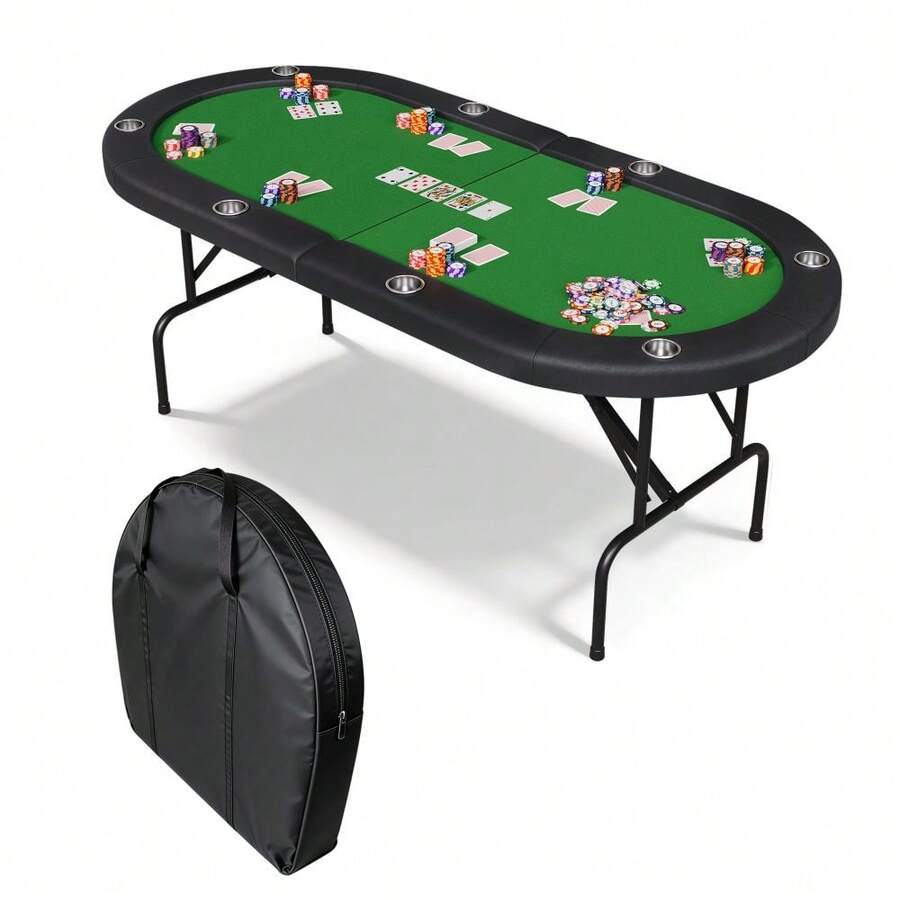 Mesa de póquer plegable para 8 jugadores