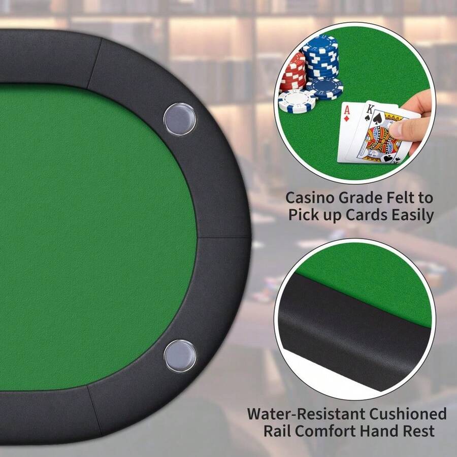 Mesa de póquer plegable para 8 jugadores