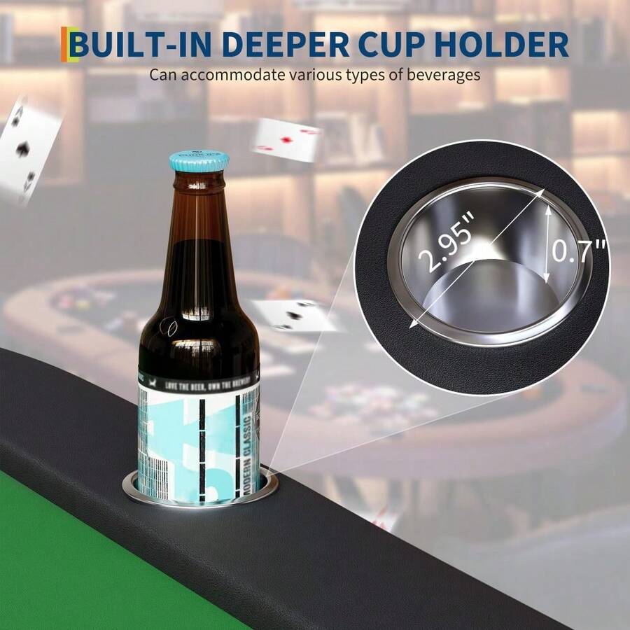 Mesa de póquer plegable para 8 jugadores