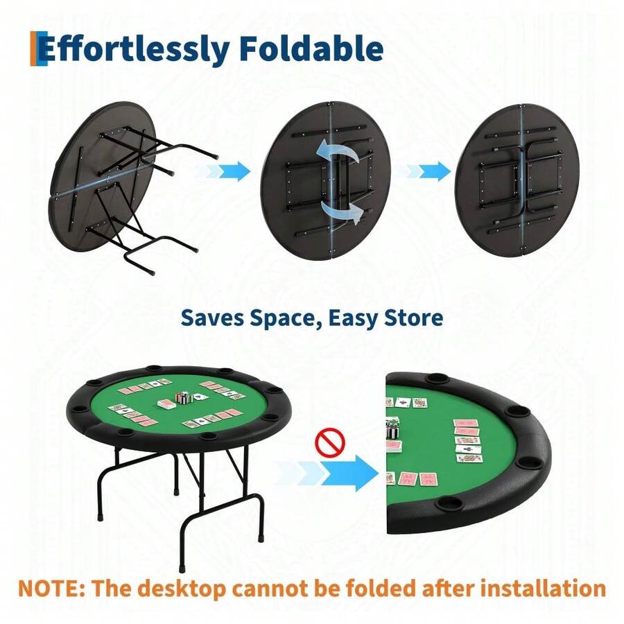 Mesa plegable de póquer
