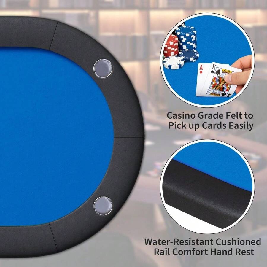 Mesa de póquer plegable para 8 jugadores