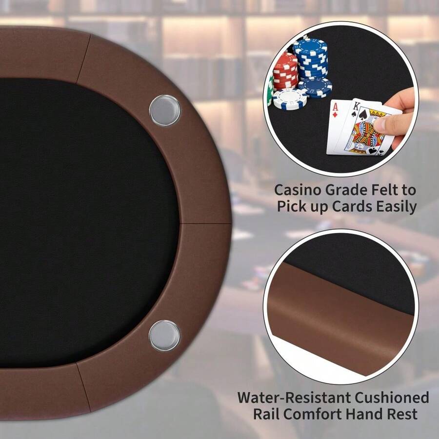 Mesa de póquer plegable para 8 jugadores
