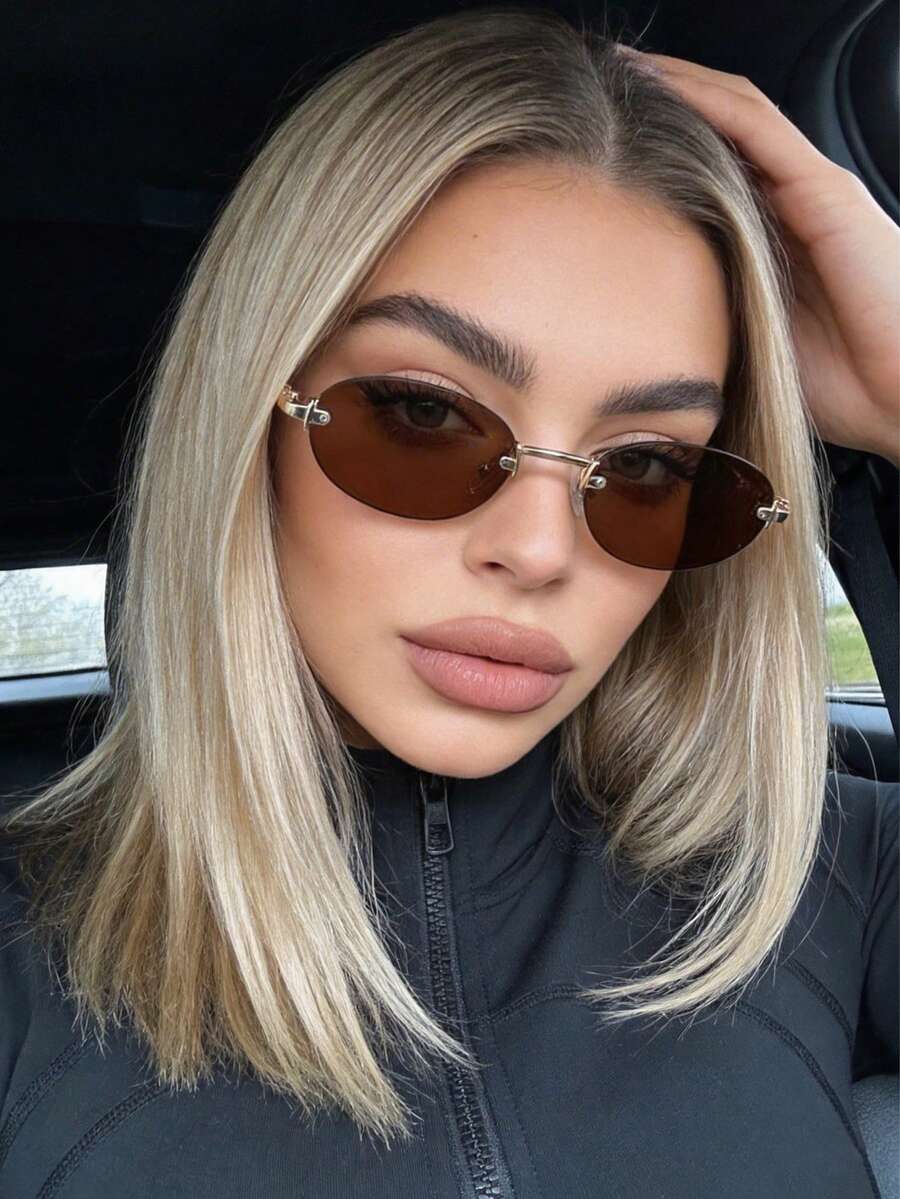gafas elegantes y de alta gama con forma ovalada para mujeres